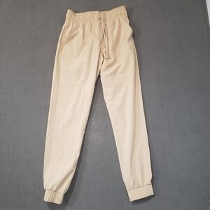 Albion Jogger Pants Womens Size XS Tall Beige Elastic Waist Cuffed Athletic